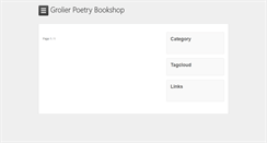 Desktop Screenshot of grolierpoetrybookshop.com