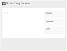 Tablet Screenshot of grolierpoetrybookshop.com